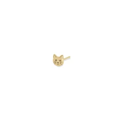 Itty Bitty Cat Stud in Yellow Gold