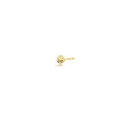 Itty Bitty Diamond Mushroom Stud in Yellow Gold