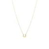 Itty Bitty Horseshoe Necklace in Yellow Gold