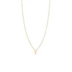 Itty Bitty Lightning Bolt Necklace in Yellow Gold