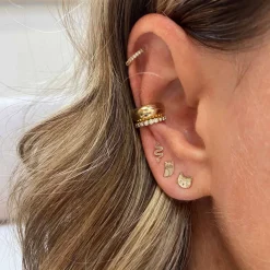 Itty Bitty Snake Stud in Yellow Gold