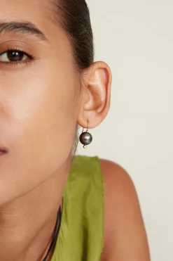 14K Kaia Earrings in Tahitian Pearl