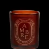 Large Brown Scented Candle in Amber