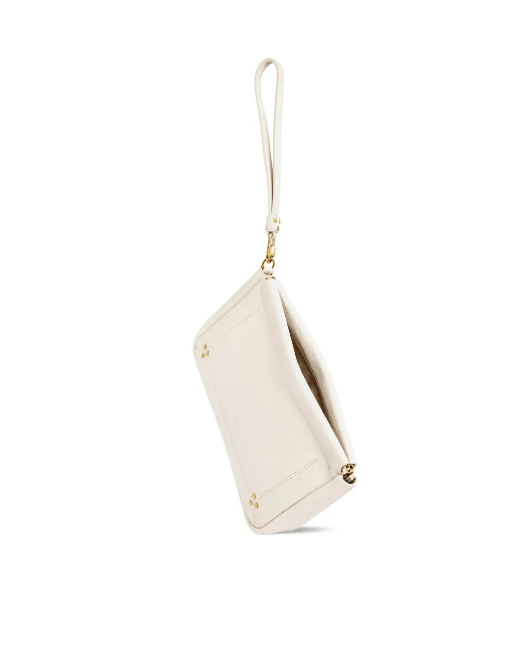 Large Clap Clutch in Creme