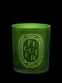Large Green Scented Candle in Figuier