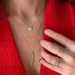 Lauren Joy Disc Necklace in All Yellow Gold