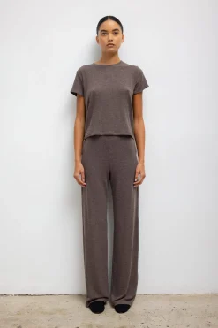 Lauren Wide Leg Pant in Brown
