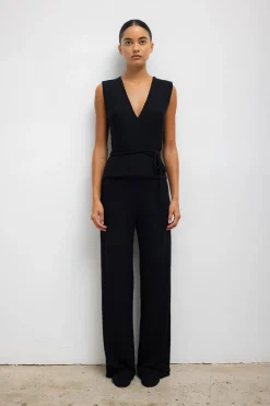 Lauren Wide Leg Pant in Black
