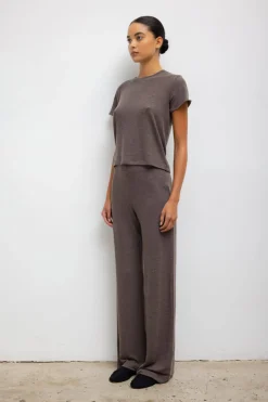 Lauren Wide Leg Pant in Brown