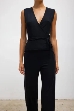 Lauren Wide Leg Pant in Black