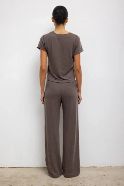 Lauren Wide Leg Pant in Brown