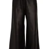 Leather Culottes in Black