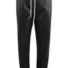 Leather Sweatpants in Black