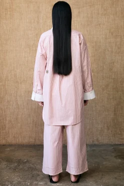 Lita Blouse in Pink Stripe