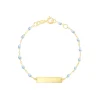 Little Gigi Rectangle Bracelet in Baby Blue