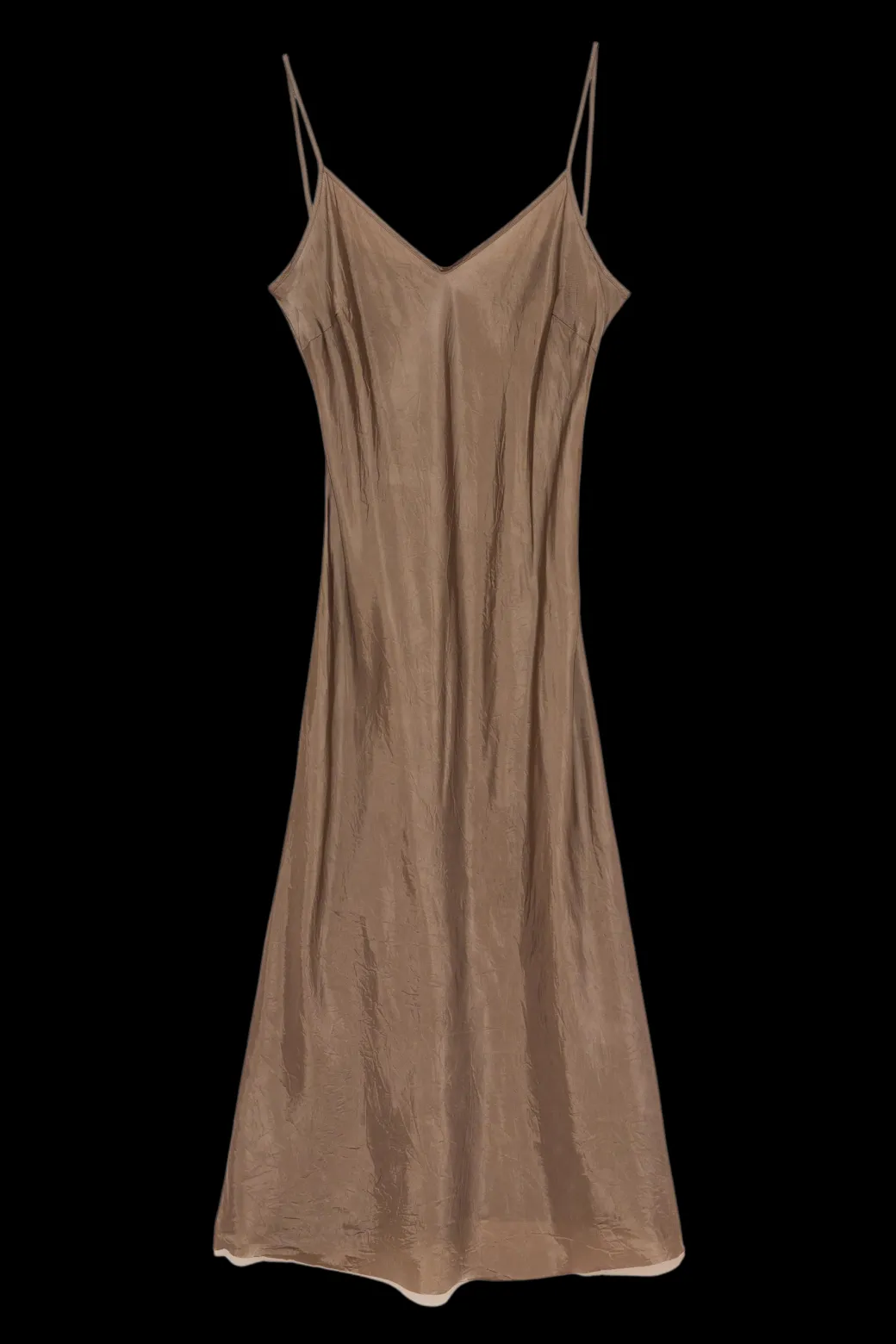 Long Bias Slip Dress in Mushroom