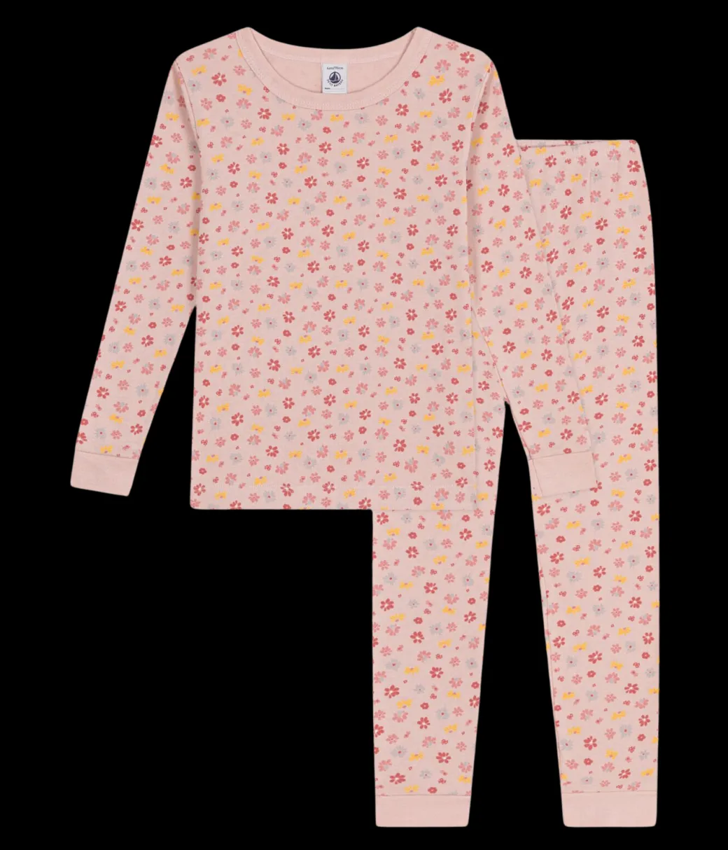 Long Sleeve Floral Pajama Set in Pink