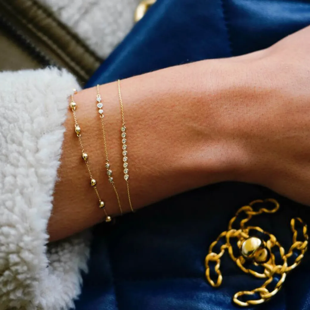 Lulu Jack Bar Bracelet in Yellow Gold