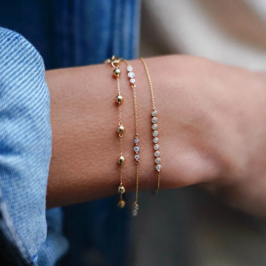 Lulu Jack Bar Bracelet in Yellow Gold