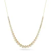 Lulu Jack Graduating Tennis Necklace in Yellow Gold