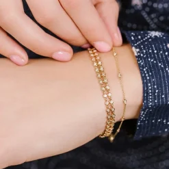 Lulu Jack Single Bezel Bracelet in Rose Gold