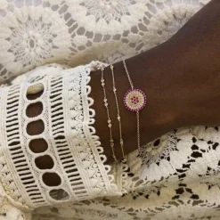 Lulu Jack Single Bezel Bracelet in Yellow Gold