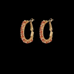 Lyre Lucky Hoop in Carnelian