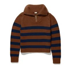 Matey Sweater in Vicuna and Navy