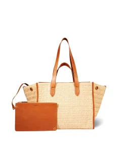 Medium Leon Bag in Raphia