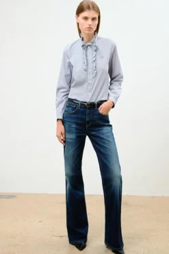 Miera Shirt in Navy Stripe