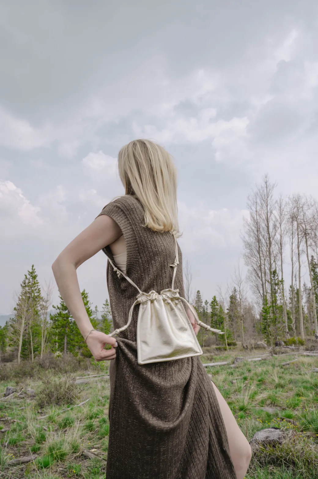 Mini Bowie Handbag in Gold