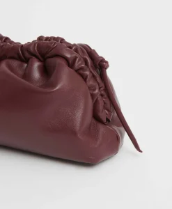 Mini Cloud Clutch in Pomegranate