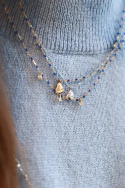 Mini Gigi Lucky Heart Necklace in Lapis