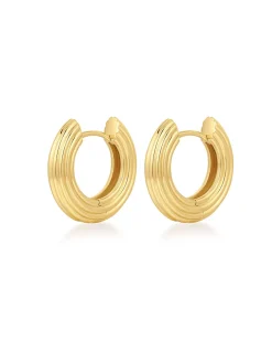Mini Ridged Amalfi Hinge Hoops