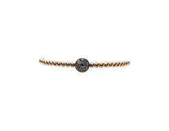 3MM Diamond Evil Eye Bracelet in Rose Gold