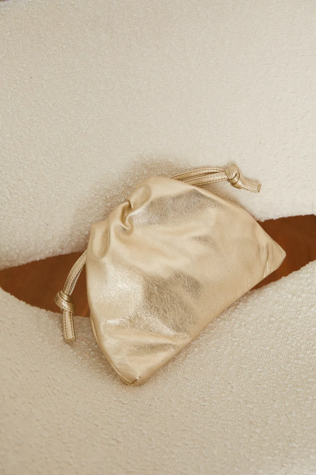 Monica Clutch in Champagne