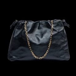 Monica Clutch in Metallic Black