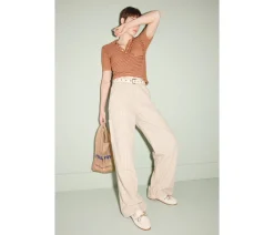 Morgan Boat Shoe in Bone Calf