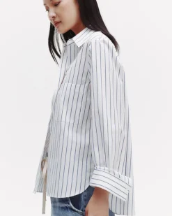 Next Morning Shirt in White and Blue Stripe