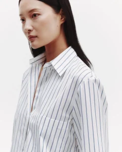 Next Morning Shirt in White and Blue Stripe