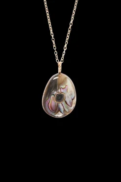 Oasis Abalone Necklace in Yellow Gold