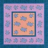 Oleander Lilac Peach Square Tablecloth