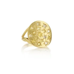 Orbital Diamond Ring in Yellow Gold