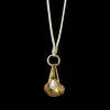 Pearl in Shell Corded Necklace in Yellow Gold