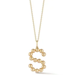 Poppy Rae Initial Necklace in Yellow Gold