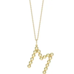 Poppy Rae Initial Necklace in Yellow Gold