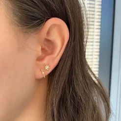 Poppy Rae Pebble Huggies in Yellow Gold