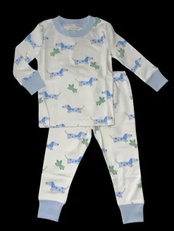 Puppy Fun Pajama Set in Blue