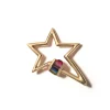 Rainbow Baguette Star Lock in Yellow Gold