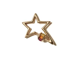 Rainbow Baguette Star Lock in Yellow Gold